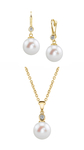 Freshwater Pearl & Diamond Michelle Jewelry Set