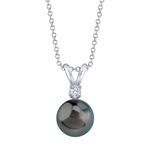 Tahitian South Sea Pearl & Diamond Classic Pendant