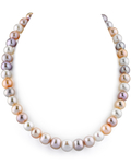 9.5-10.5mm Multicolor Freshwater Pearl Necklace - AAA Quality