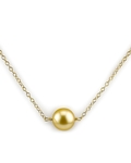 Golden Solitaire Pearl & Gold Pendant