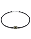 Tahitian Round Pearl Rubber Necklace- Various Sizes