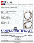 12-14mm Silver Tahitian South Sea Pearl Necklace - AAAA Quality - Model Image