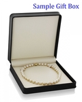 12-15mm Golden South Sea Pearl Necklace - AAAA Quality - Model Image