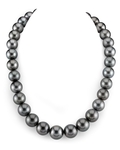 13-15.1mm Black Tahitian South Sea Pearl Necklace - AAAA Quality