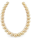 15-17mm Golden South Sea Pearl Necklace - AAAA Quality