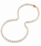 6.0-6.5mm Japanese Akoya White Pearl Necklace - AAA Quality - Third Image