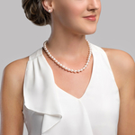 8.0-8.5mm Japanese Akoya White Pearl Necklace- AA+ Quality - Secondary Image