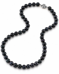8.0-8.5mm Japanese Akoya Black Pearl Necklace - AAA Quality