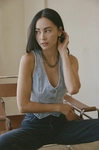 14K Gold Tahitian South Sea Teardrop Pearl Dangling Tincup Earrings - Secondary Image