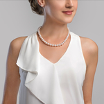 8.5-9.5mm White Freshwater Pearl Necklace - AAA Quality - Secondary Image