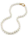 8.5-9.0mm Japanese Akoya White Pearl Necklace- AA+ Quality - Third Image