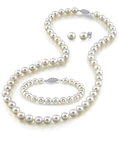 Japanese Akoya White Pearl Sets in AA+ Quality