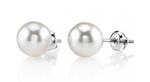 9.5-10.0mm White Akoya Round Pearl Stud Earrings - Third Image