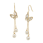 White Freshwater Pearl Gaia Earrings