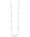 White Freshwater Cultured Pearl Love Pearl Necklace for Women
