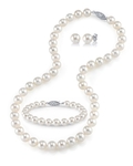 8.5-9.5mm Freshwater Pearl Necklace, Bracelet & Earrings