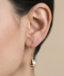 14K Gold Freshwater Pearl Regina Earrings - Secondary Image