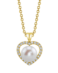 Freshwater Pearl & Diamond Amour Pendant - Third Image