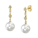 South Sea Pearl & Lab Grown Diamond Georgia Earrings