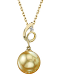 Golden Pearl & Diamond Symphony Pendant