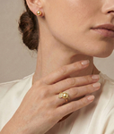Golden South Sea Pearl & Diamond Eva Ring - Model Image