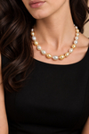 13-15mm South Sea Multicolor Baroque Pearl Necklace - Model Image