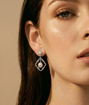 White Freshwater Pearl Elite Earrings - Model Image