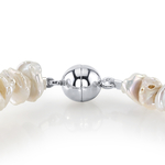 8.0-8.5mm White Freshwater Keshi Pearls Bracelet - Model Image