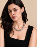 10-11mm Tahitian South Sea Pearl Pastel Multicolor Necklace - AAAA Quality - Secondary Image