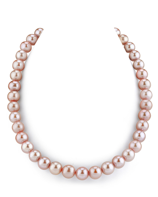 11-12mm Pink Freshwater Pearl Necklace - AAA Quality