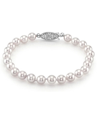 6.0-6.5mm Akoya White Pearl Bracelet