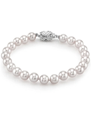 6.5-7.0mm Akoya White Pearl Bracelet