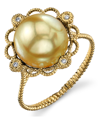 Golden South Sea Pearl Lea Ring