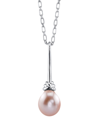 Pink Freshwater Drop Pearl Denise Pendant