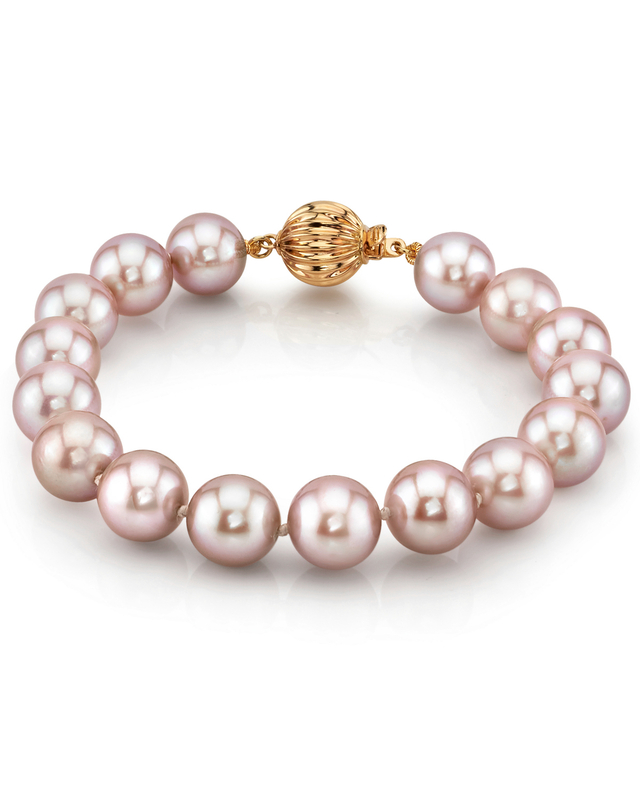 8.5-9.5mm Pink Freshwater Pearl Bracelet - AAA Quality - Secondary Image