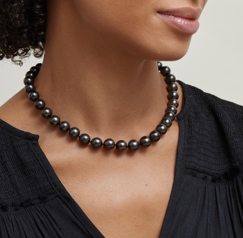 Greyish Black Pearl Necklace Set | Mangatrai Pearls & Jewellers