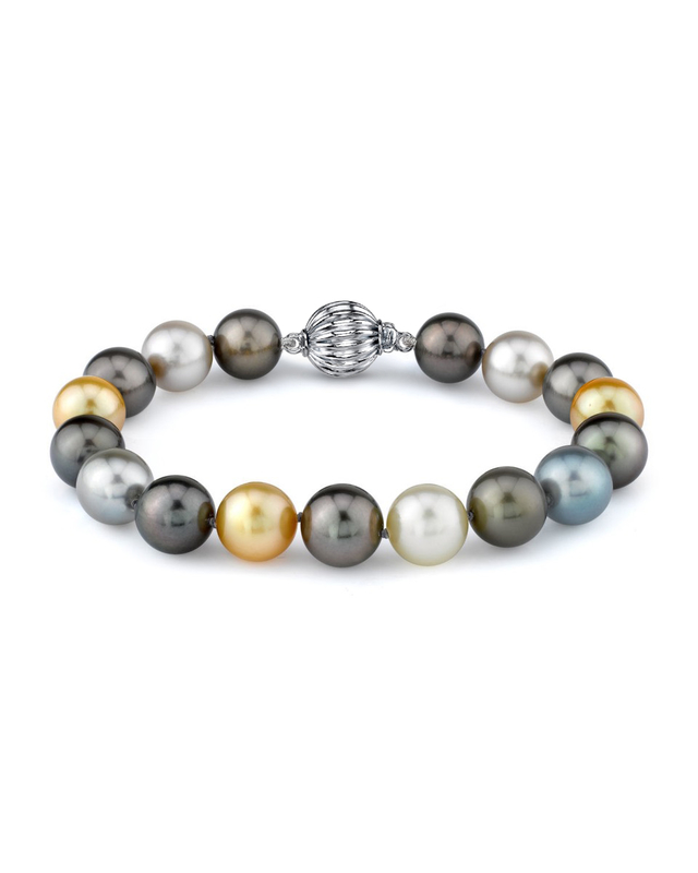 9-10mm Tahitian & Golden South Sea Pearl Bracelet