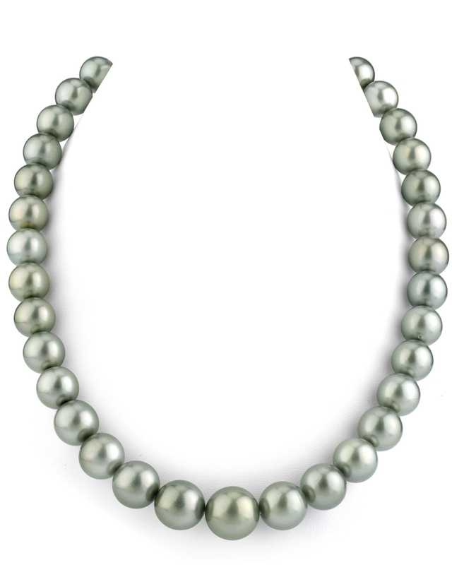 9-11.2mm Peacock Tahitian South Sea Pearl Necklace - PSL Certified