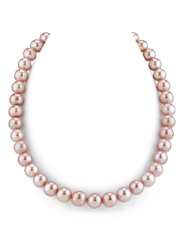 11-12mm Pink Freshwater Pearl Necklace- AAAA Quality