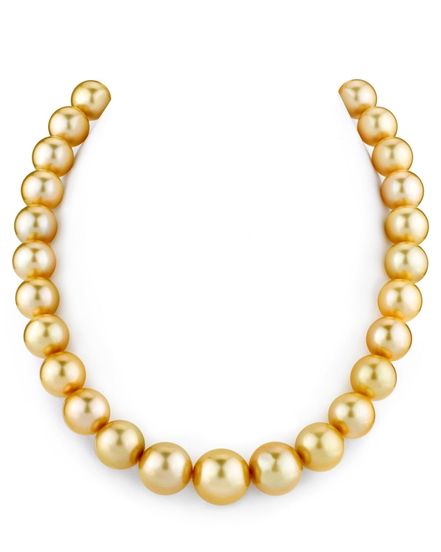 Mua 18 in 11-15mm White and Golden South Sea Cultured Pearl Necklace In 14K  Yellow Gold chính hãng 2024 | Fado