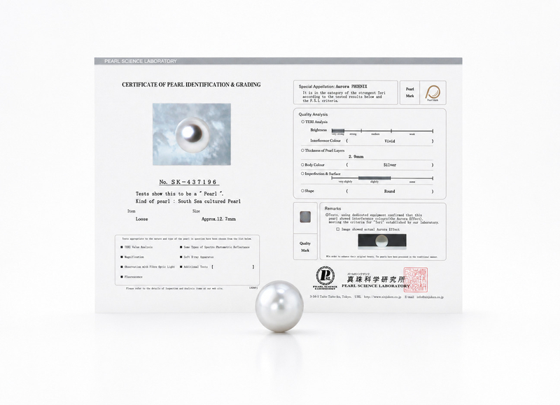 12mm White South Sea Loose Pearl - PSL Certified