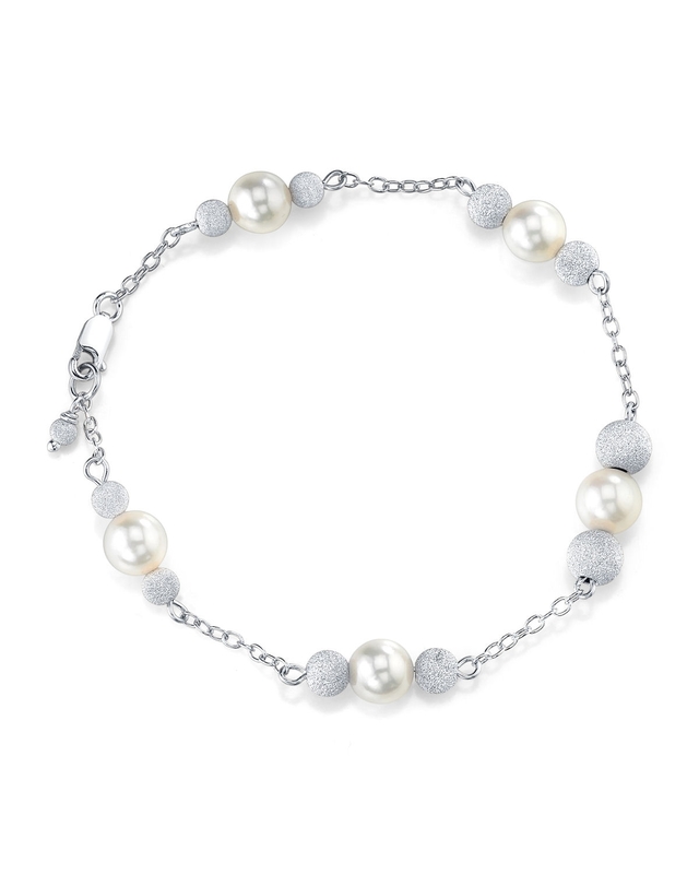 Japanese Akoya White Pearl Tincup Tara Bracelet