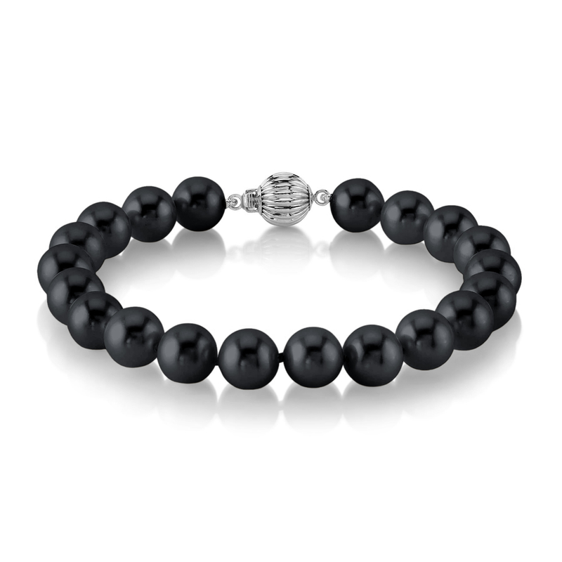 8.5-9.0mm Black Freshwater Pearl Bracelet - AAA Quality