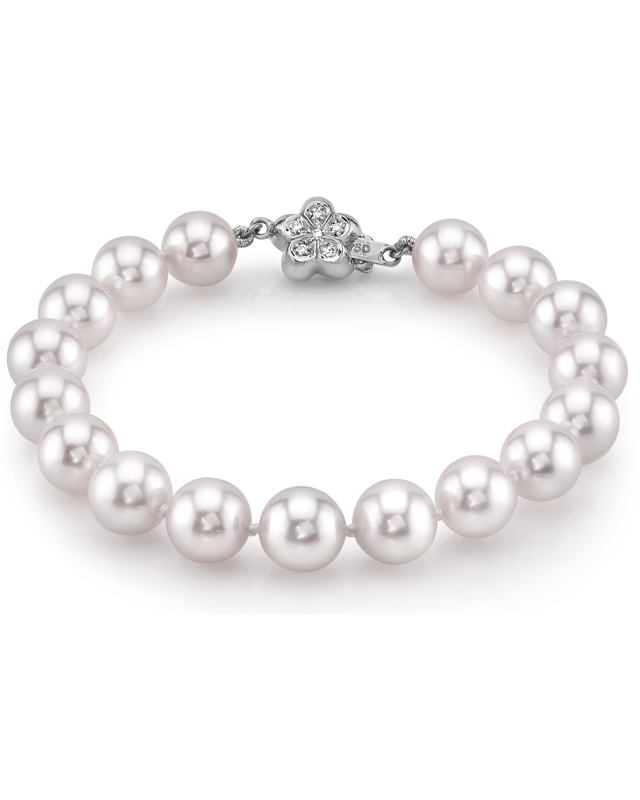 8.0-8.5mm Akoya White Pearl Bracelet - AAA Quality