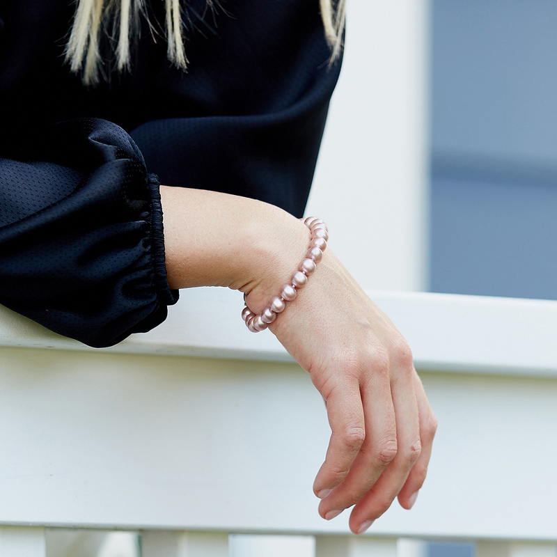 8.0-8.5mm Pink Freshwater Pearl Bracelet - AAA Quality - Secondary Image