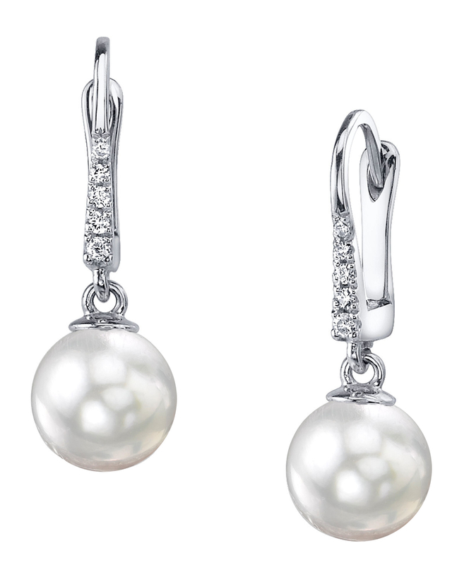 South Sea Pearl & Diamond Susan Earrings