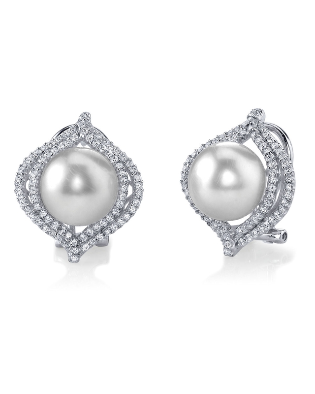 South Sea Pearl & Diamond Clara Earrings