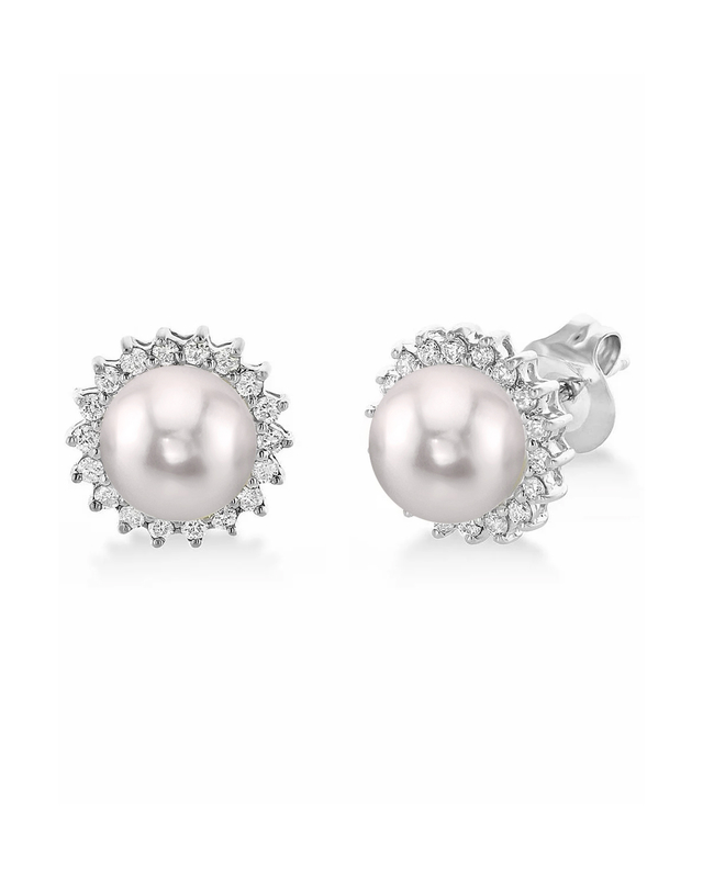 Akoya Pearl & Diamond Tessie Earrings