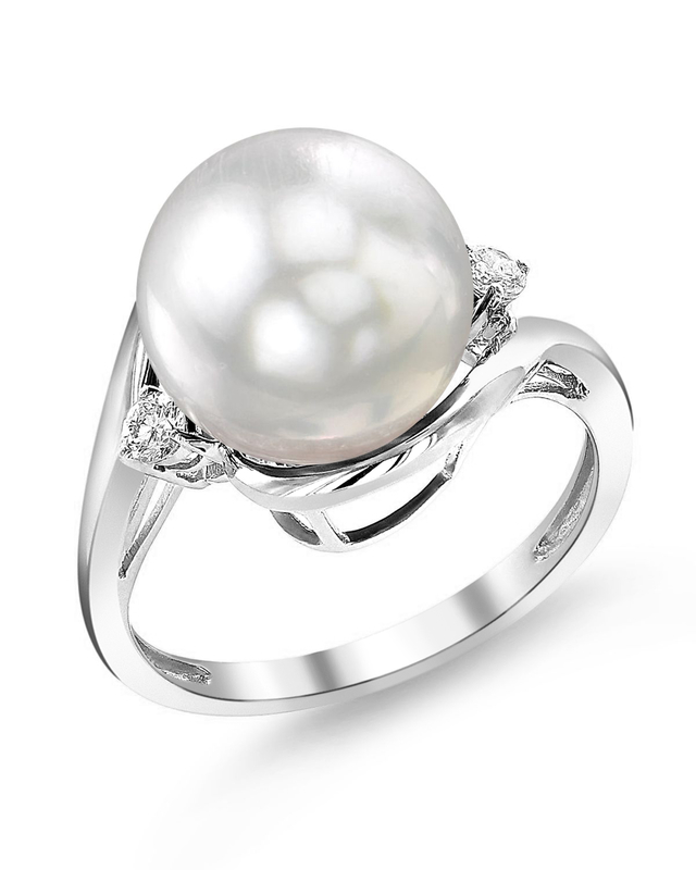 White South Sea Pearl & Diamond Sia Ring