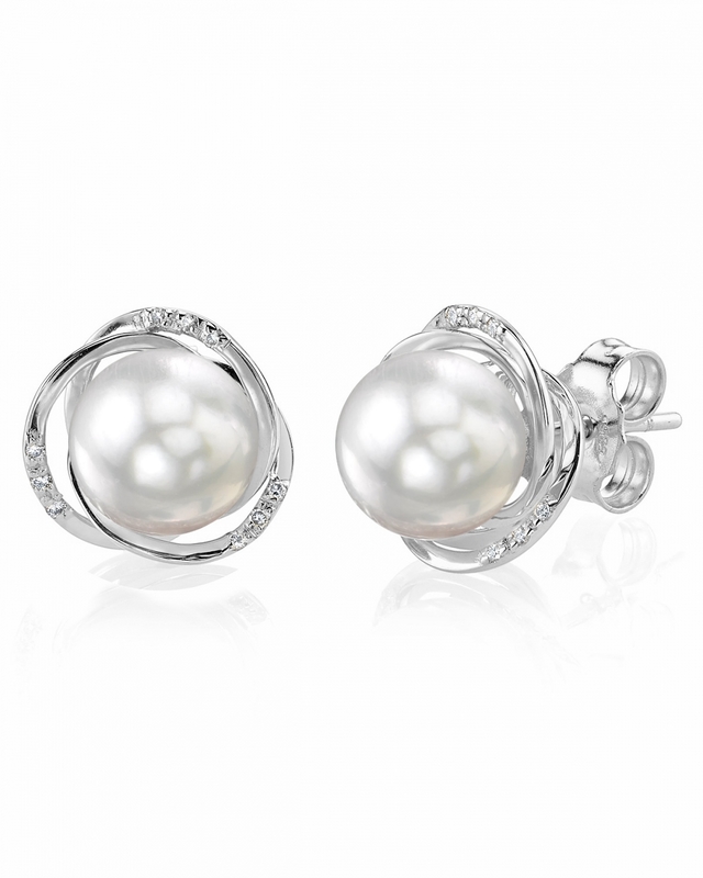 White South Sea Pearl and Diamond Lexi Earrings